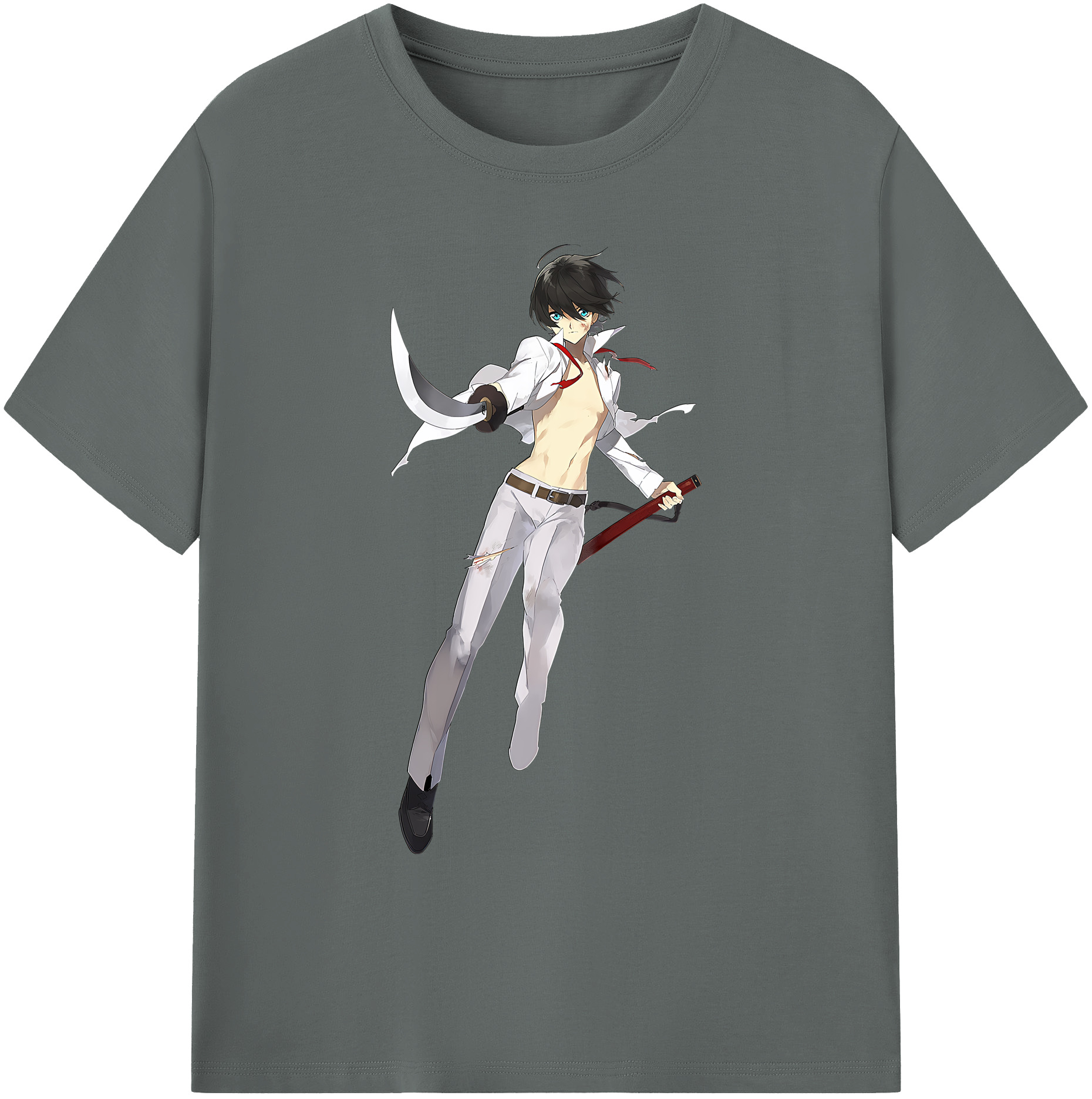 （画像用） 刀剣乱舞 Touken Ranbu 綿100％ メンズ半袖Tシャツ｜肌触りやわらか＆通気性